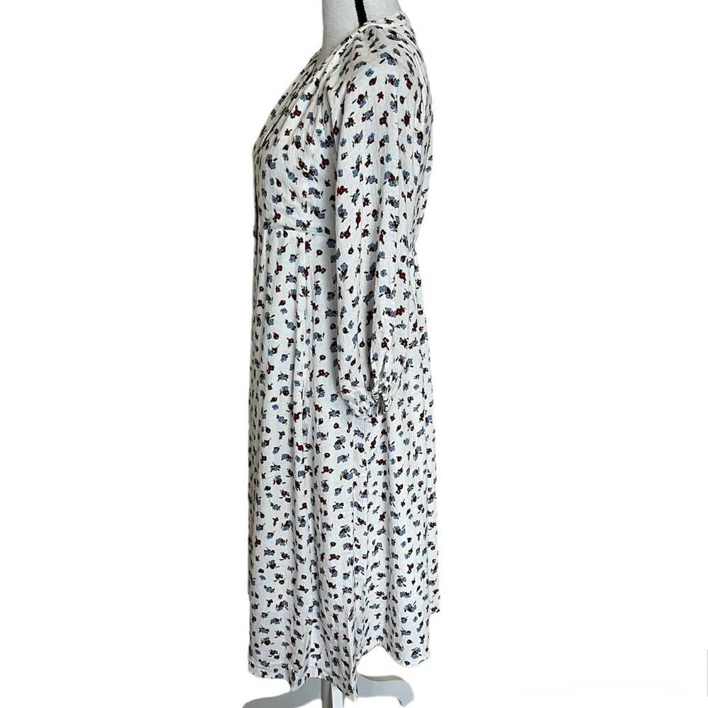 The Nines by Hatch White Floral Button Front Maternity Dress Womens Size XS - Picture 5 of 12